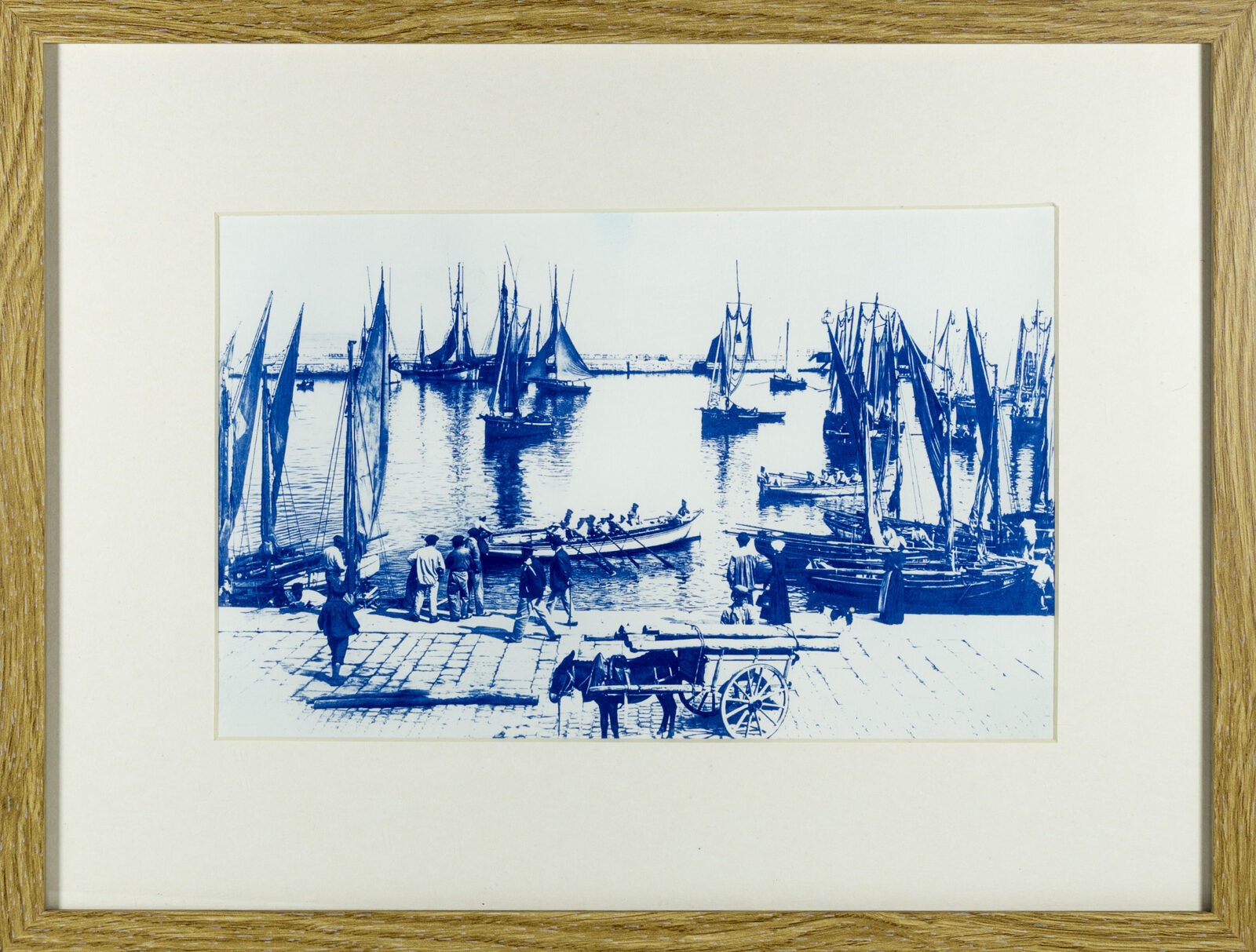 Charette à âne au Port de Palais, Cyanotype