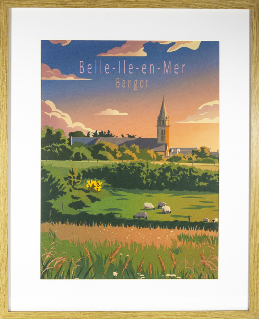 Bangor, Belle-Ile-en-Mer, Affiche Vintage