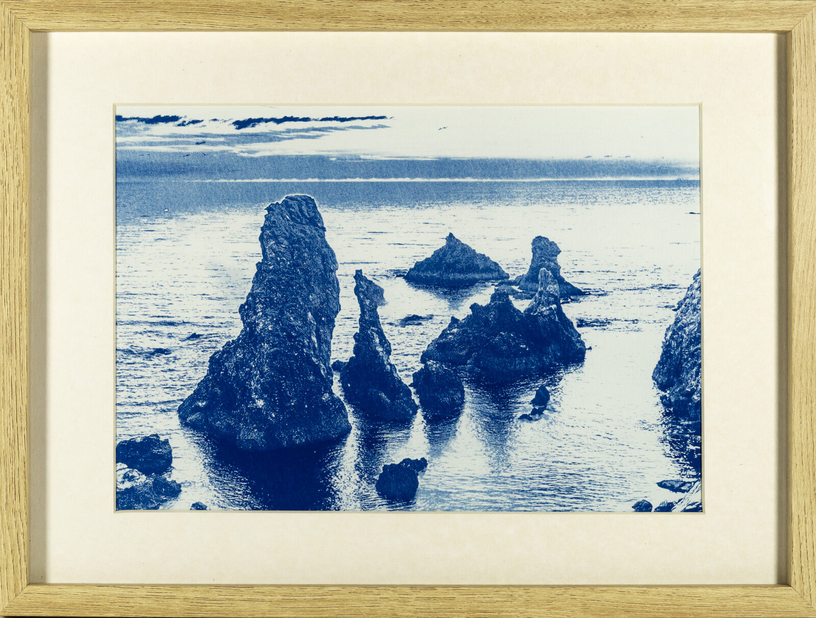 Les Aiguilles de Port Coton à Belle-Ile-en-Mer, Cyanotype