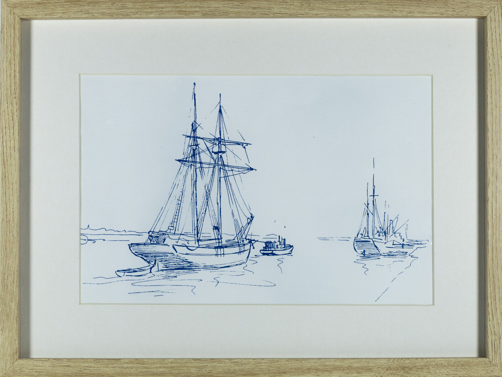 Bateaux à voile à Belle-Ile-en-Mer, Cyanotype
