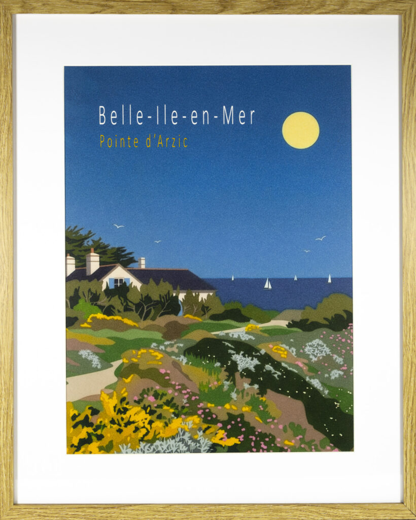 Pointe d’Arzic, Belle-Ile-en-Mer, Affiche Vintage