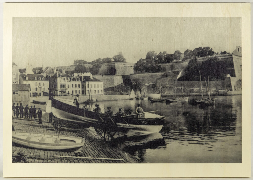 Mise à l’eau du canot de sauvetage, Belle-Ile-en-Mer, Impression peuplier