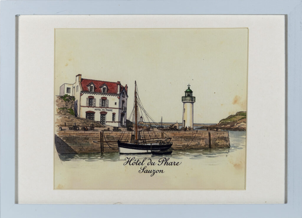 Hôtel du Phare, Port de Sauzon, Belle-Ile-en-Mer, Planche Illustrée